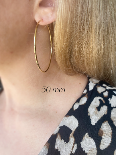 18k gold sales endless hoop earrings
